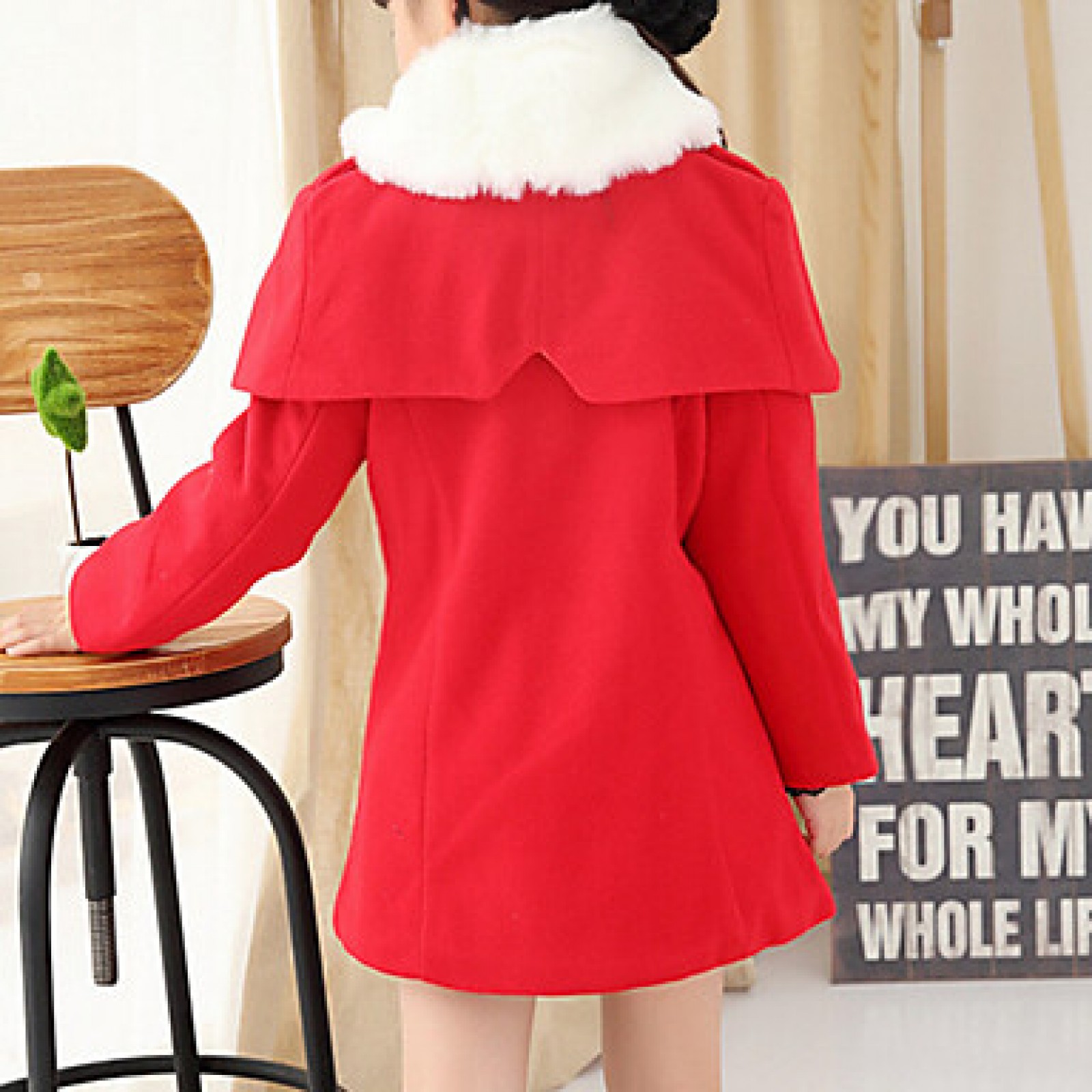 Girl's Pink / Red Jacket & Coat , Dresswear Polyester Winter / Spring