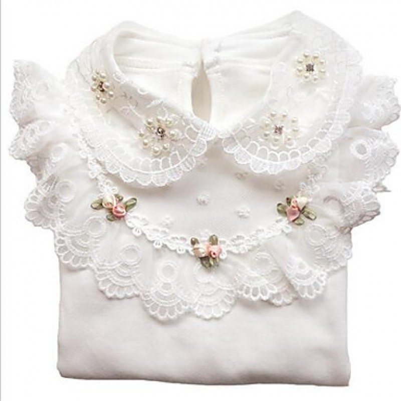 Girl's Casual/Daily Solid Tee,Cotton Spring Pink /...