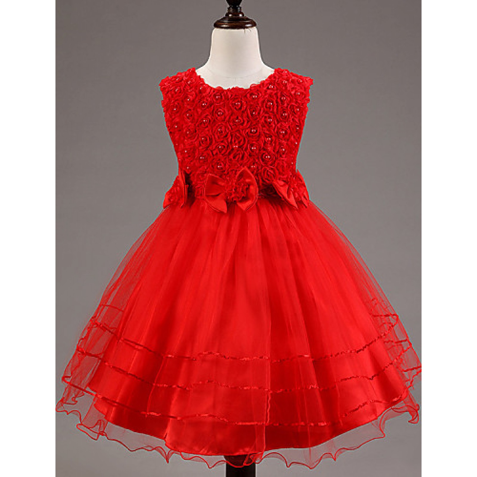 Girl's Summer Opaque Sleeveless Princess/Flower Girl/ Wedding Dress